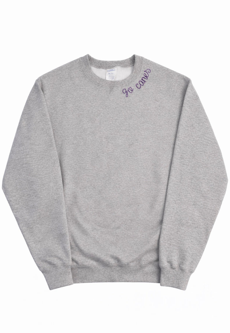 "Go Canes" Embroidered Crewneck Sweatshirt