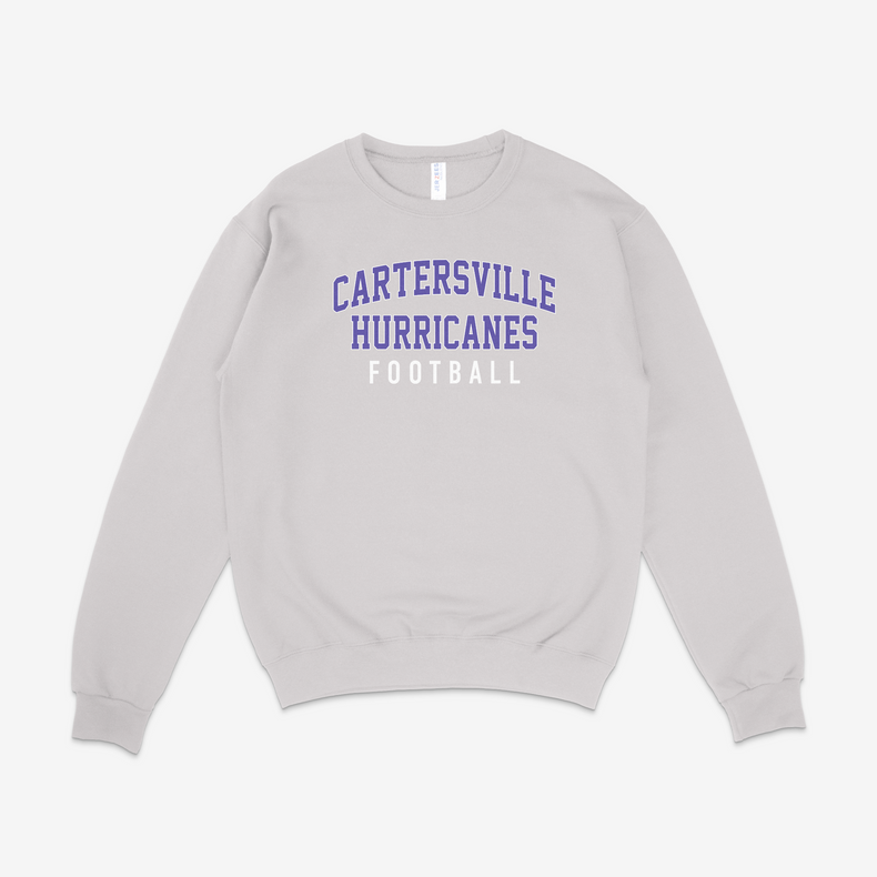 Adult Cartersville Hurricanes Football Crewneck Sweatshirt