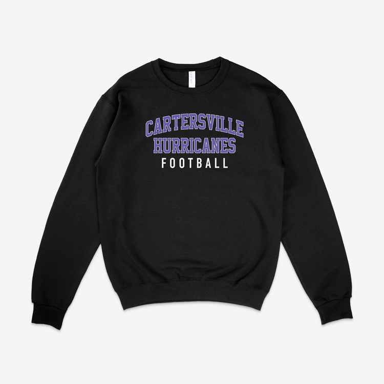 Adult Cartersville Hurricanes Football Crewneck Sweatshirt
