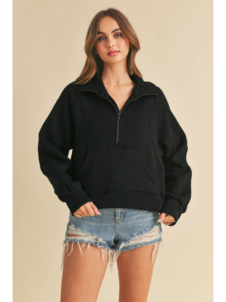 Dove Funnel Neck Half Zip