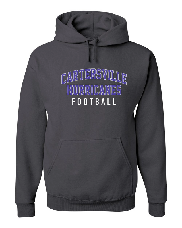 Adult Cartersville Hurricanes Football Hoodie