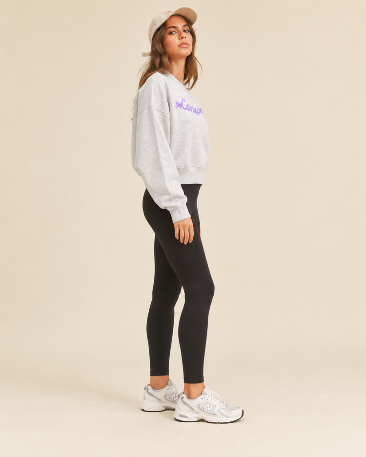 Adult Canes Bows Crewneck Cropped Sweatshirt