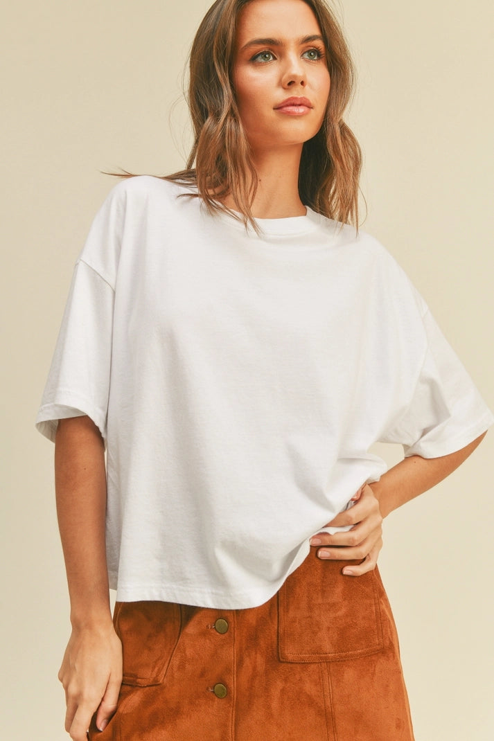 Long Cropped Short Sleeve T-Shirt